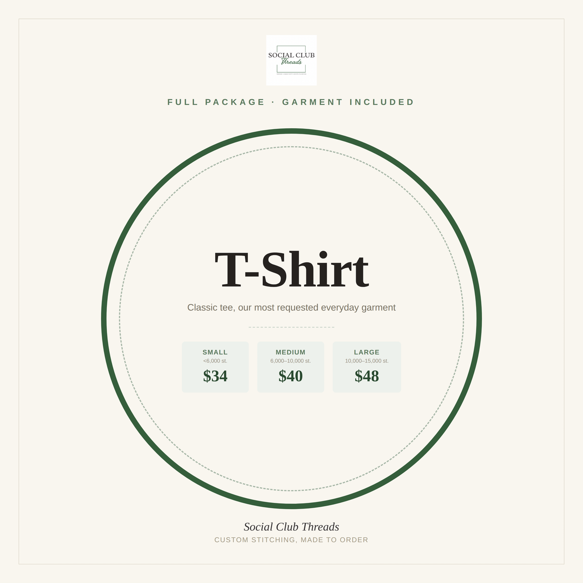 Full Package Embroidery - T-shirt
