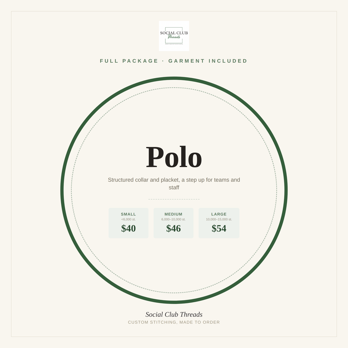 Full Package Embroidery - Polo