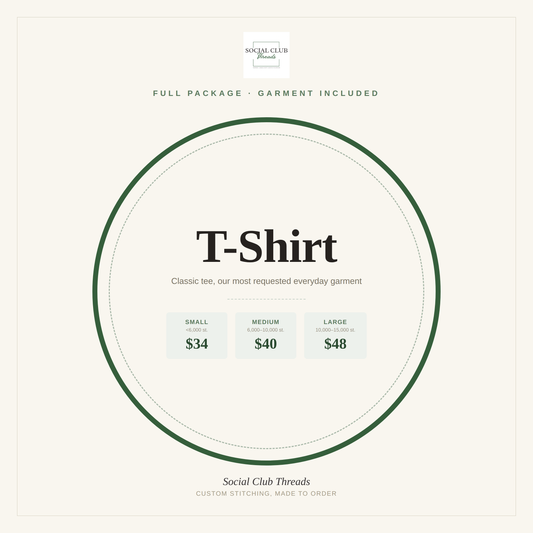 Full Package Embroidery - T-shirt